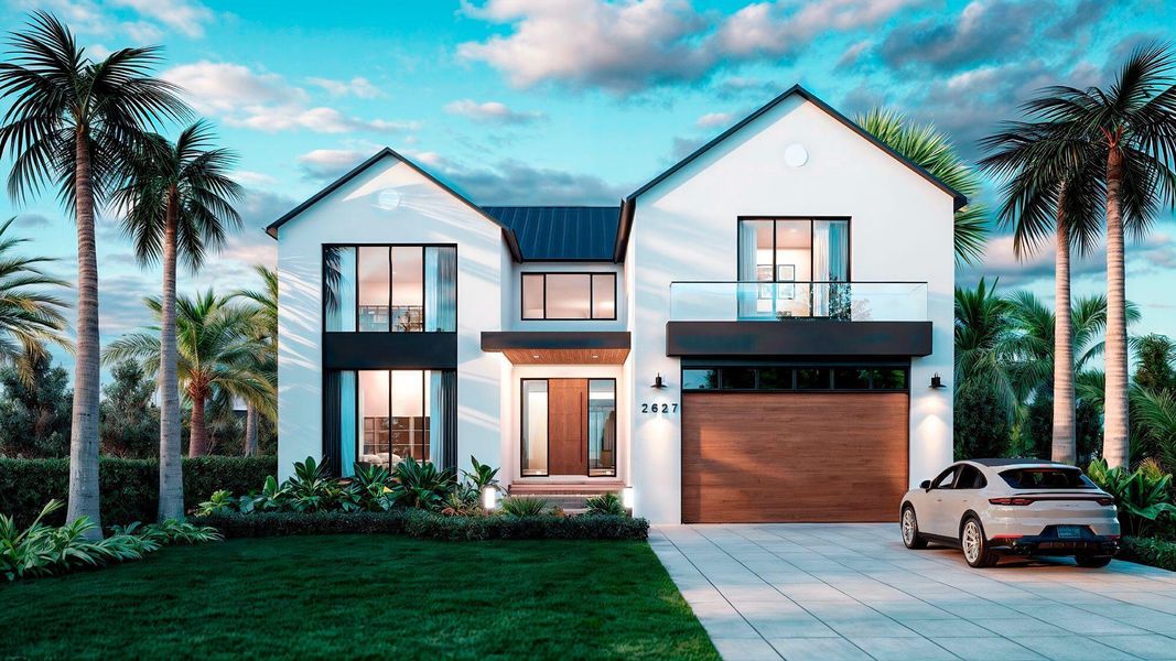 Front exterior of a new home in , Fort Lauderdale, FL, highlighting curb appeal (Image 16).