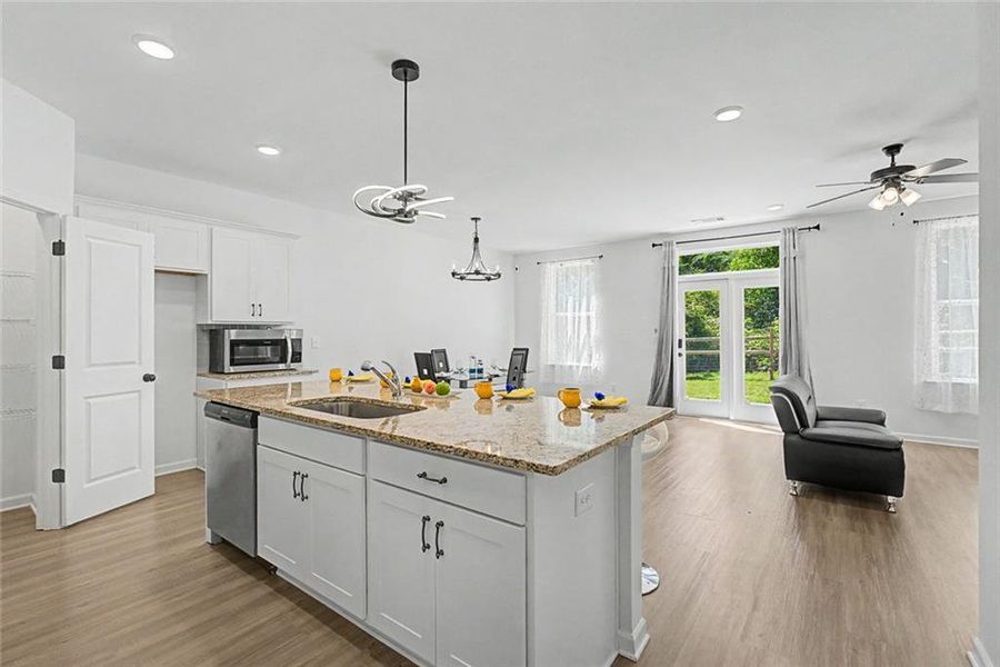 Furnished interior view inside a new home in , Atlanta (Image 30).