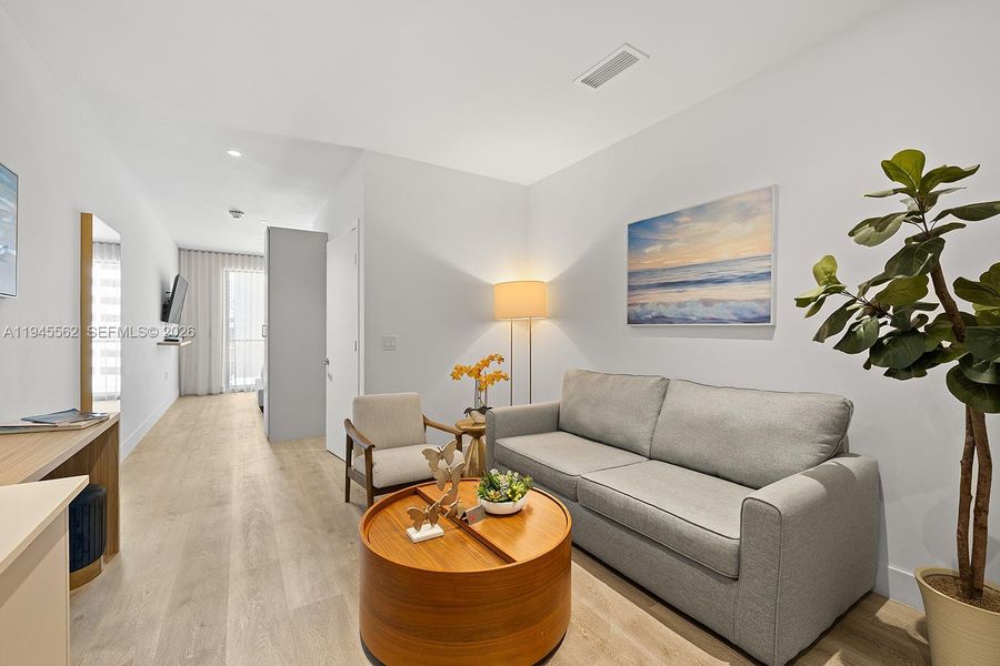 Furnished interior view inside a new home in , Miami (Image 7).