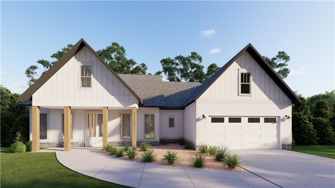 Front exterior of a new home in , Jasper, GA, highlighting curb appeal (Image 2).