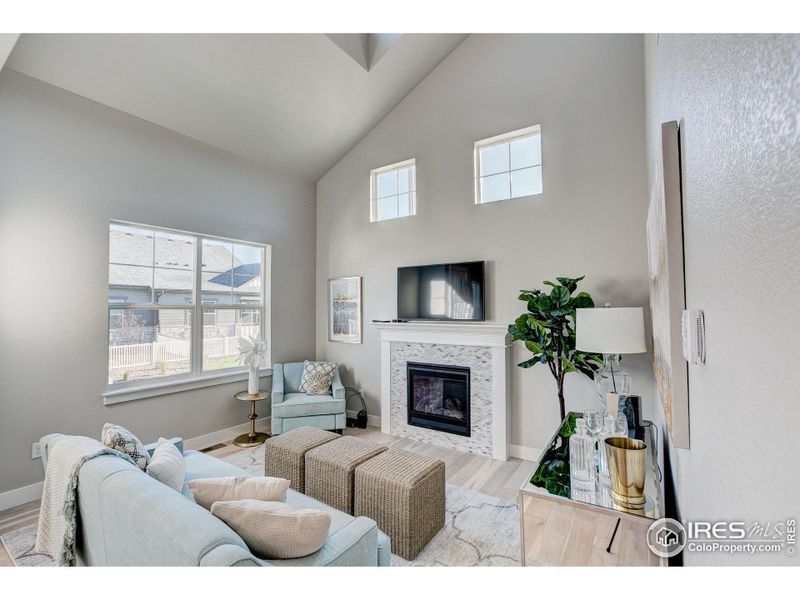 Furnished interior view inside a new home in Highlands at Fox Hill - The Towns, Longmont (Image 7).