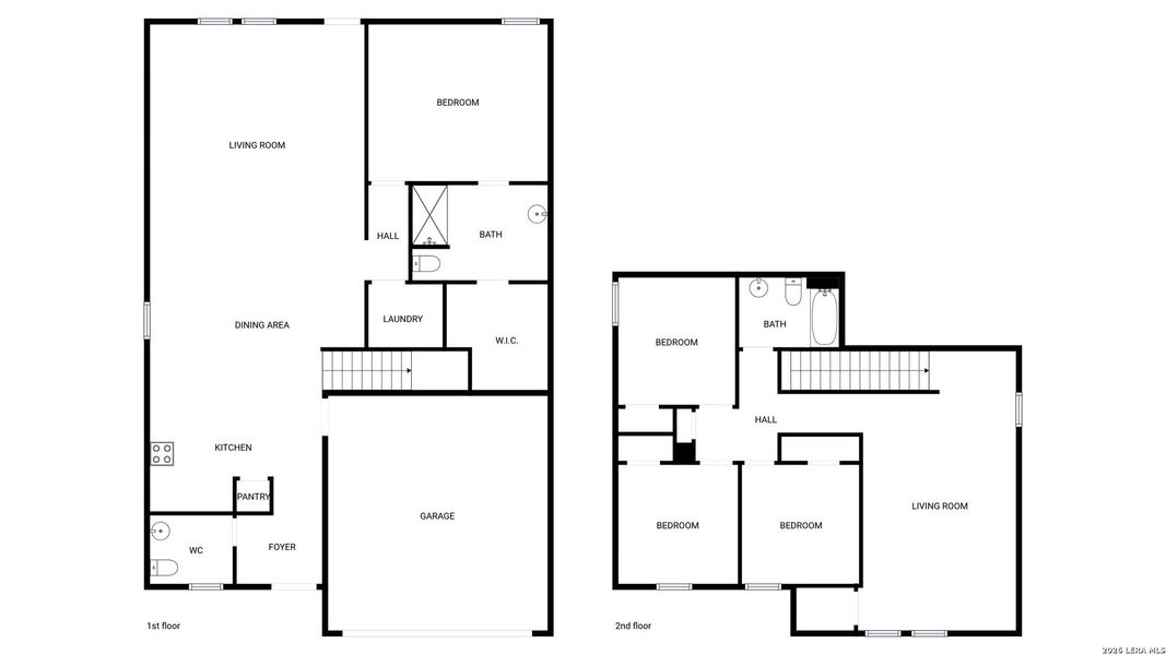 2D floor plan layout of this home in Hunters Ranch, San Antonio, TX (Image 3).