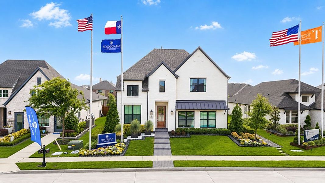 Front exterior of a new home in Devonshire, Forney, TX, highlighting curb appeal (Image 21).