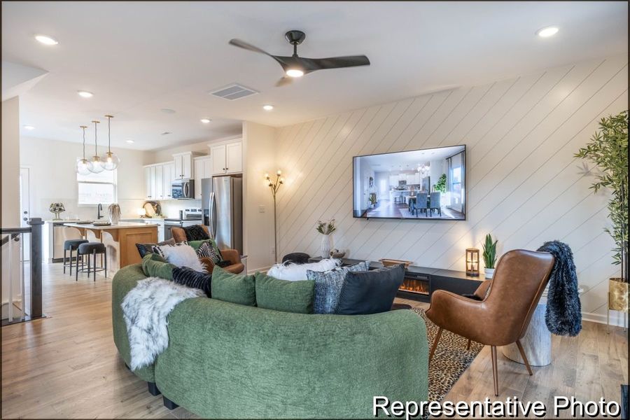 Furnished interior view inside a new home in Village at Reedy Creek Townhomes, Charlotte (Image 9).