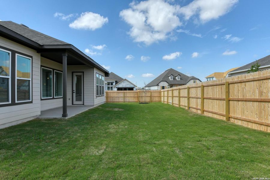 Exterior details and patio area of a home in Saddlebrook Ranch, Schertz (Image 21).