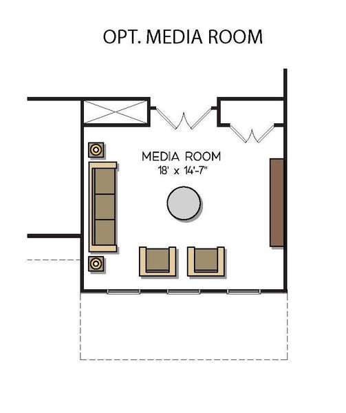 2D floor plan layout for the Pinehurst with 3rd Floor Retreat by Greybrook Homes in Edmunds Farm, Clover, SC (Image 21).