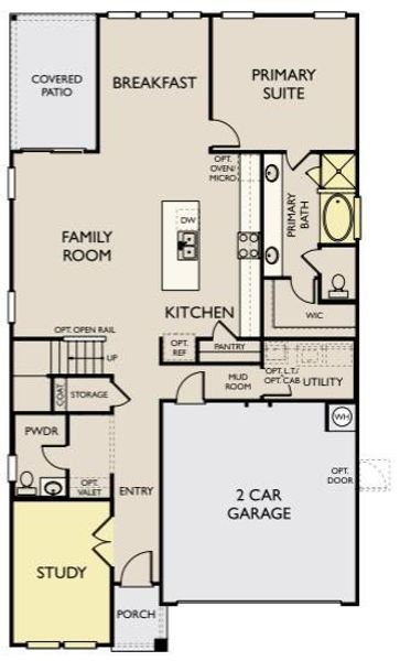 2D floor plan layout of this home in Rolling Glen, Hutto, TX (Image 5).
