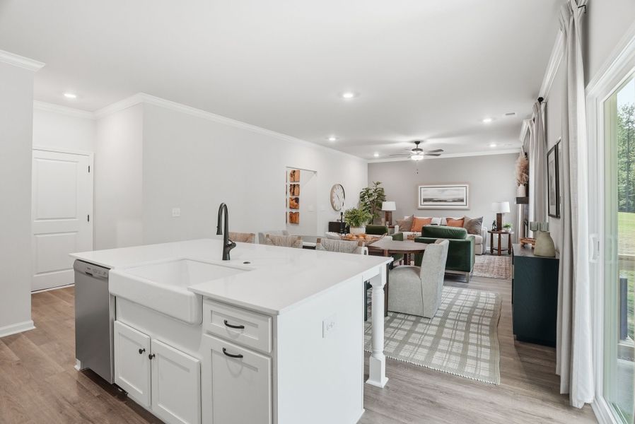 Representative furnished interior of a home built from the Myrtle Select M by McGuinn Homes in Broadway Lake, Anderson (Image 18).
