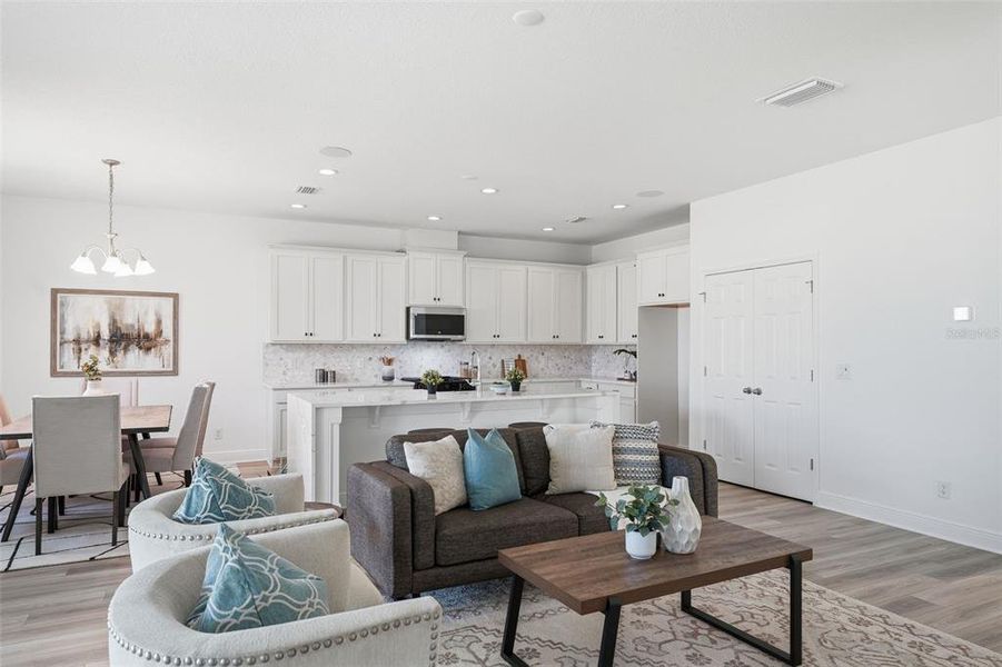Furnished interior view inside a new home in Park View at the Hills, Minneola (Image 14).