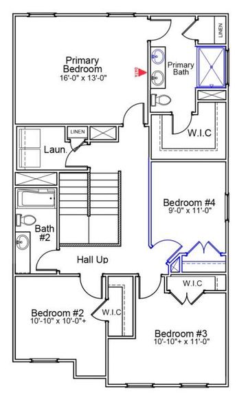 2D floor plan layout of this home in Central Creek, Goose Creek, SC (Image 5).