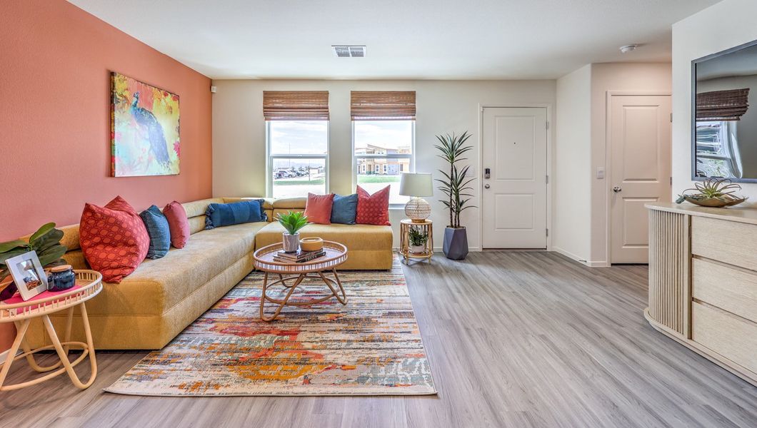Representative furnished interior of a home built from the 1309 by D.R. Horton in Stone Creek, Clinton (Image 5). Representative furnished interior of a home built from the 1309 by D.R. Horton in Stone Creek, Clinton (Image 5).