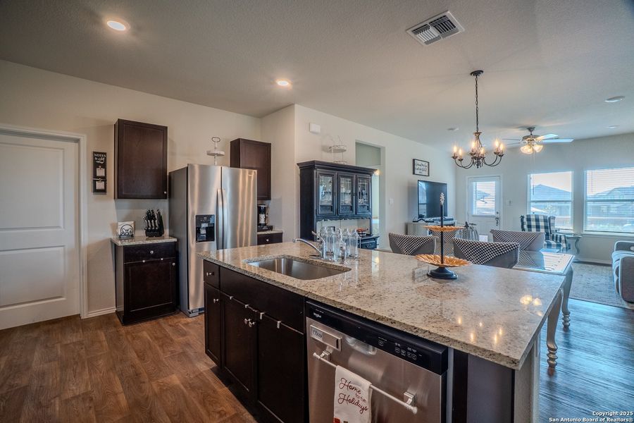 Furnished interior view inside a new home in The Links at River Bend, Floresville (Image 4).