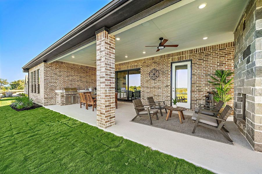 Representative exterior details of a home built from the Bergamot by Caldwell Homes in The Highlands, Porter (Image 25). Representative exterior details of a home built from the Bergamot by Caldwell Homes in The Highlands, Porter (Image 25).