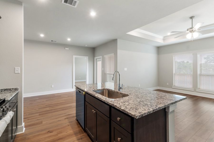 Furnished interior view inside a new home in Southern Pointe, College Station (Image 6).