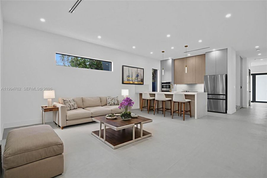 Furnished interior view inside a new home in , Miami (Image 6).