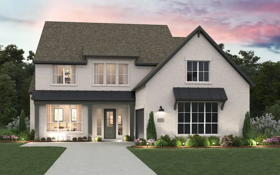 Front exterior of a new home in The Grove Frisco, Frisco, TX, highlighting curb appeal (Image 9).
