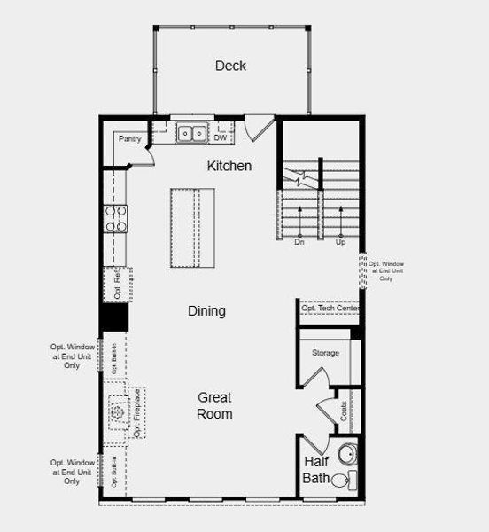 2D floor plan layout of this home in Chandler Run, Tucker, GA (Image 2).