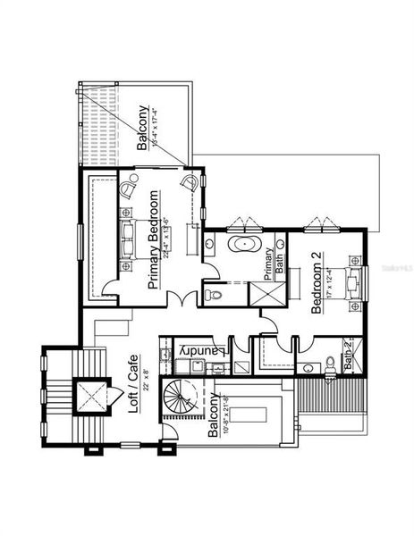 2D floor plan layout of this home in , Clearwater Beach, FL (Image 5).