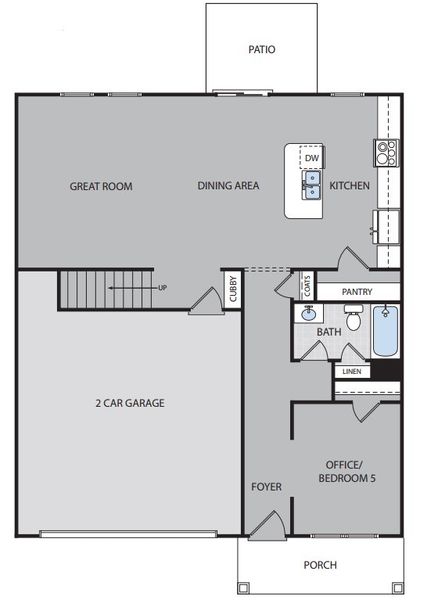 2D floor plan layout of this home in Harmon Hill Estates, Hopkins, SC (Image 2).