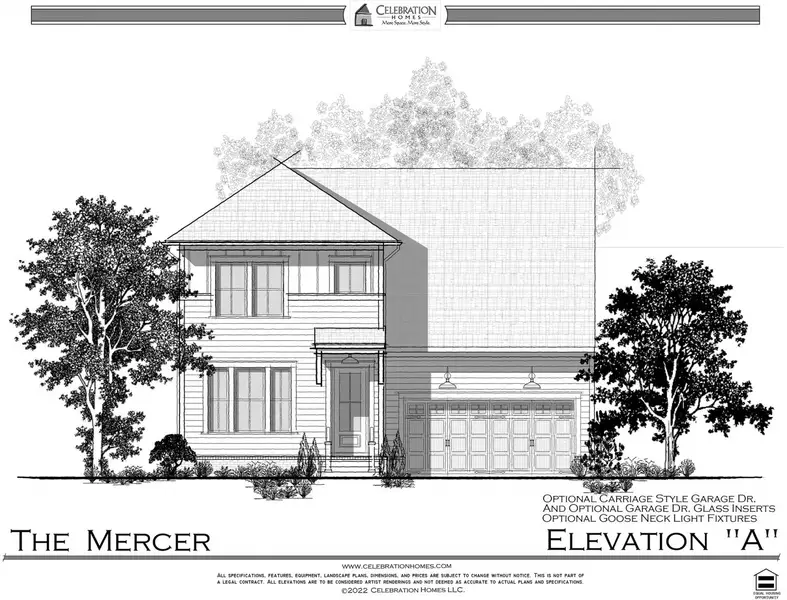 Representative rendering of the exterior for the Mercer by Celebration Homes (Image 1). Representative rendering of the exterior for the Mercer by Celebration Homes (Image 1).