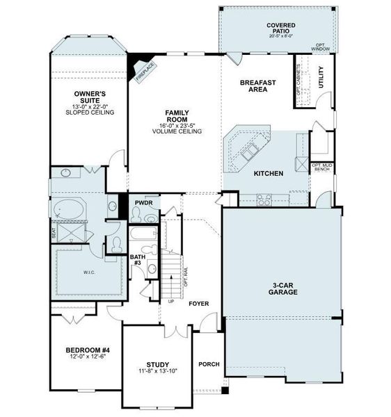 2D floor plan layout of this home in Lone Star Landing, Montgomery, TX (Image 5). 2D floor plan layout of this home in Lone Star Landing, Montgomery, TX (Image 5).