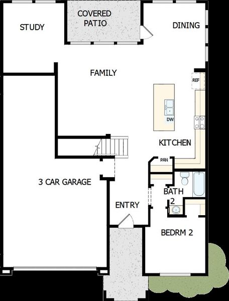 2D floor plan layout of this home in Tavolo at Soleo, San Tan Valley, AZ (Image 4).