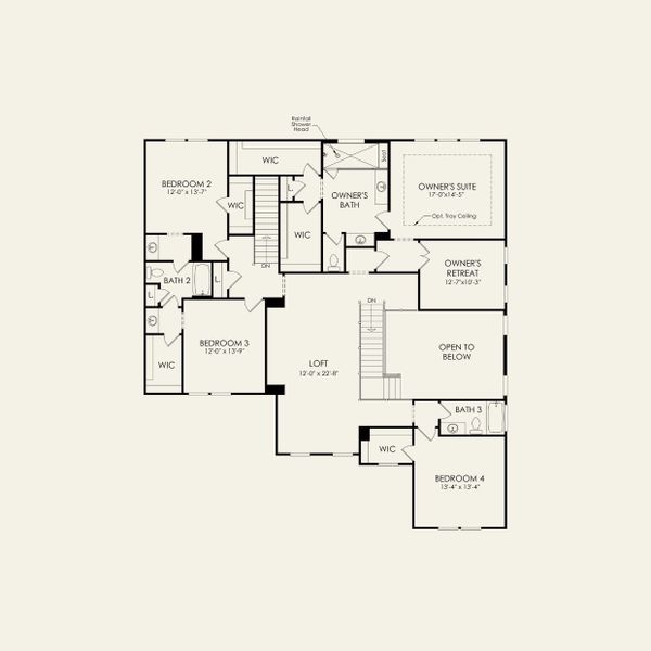 2D floor plan layout for the Fearington by John Wieland in Blume Estates, Harrisburg, NC (Image 3). 2D floor plan layout for the Fearington by John Wieland in Blume Estates, Harrisburg, NC (Image 3).