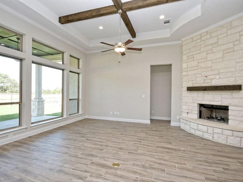Representative unfurnished interior of a home built from the Siena III by Giddens Homes in Clearwater Ranch, Liberty Hill (Image 24).