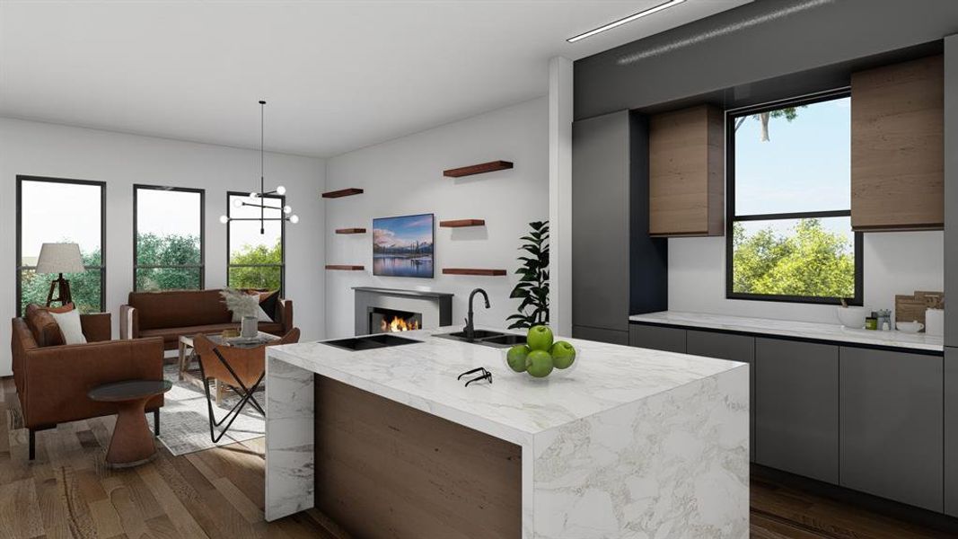 Furnished interior view inside a new home in , Irving (Image 14).