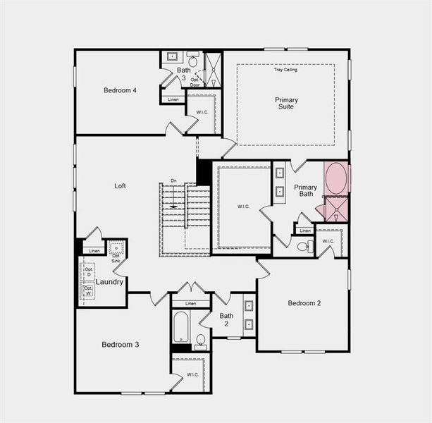 2D floor plan layout of this home in Auburn Glen, Dacula, GA (Image 3).