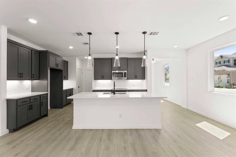 Furnished interior view inside a new home in Sereno Oaks at Buckner Terrace, Dallas (Image 10). Furnished interior view inside a new home in Sereno Oaks at Buckner Terrace, Dallas (Image 10).