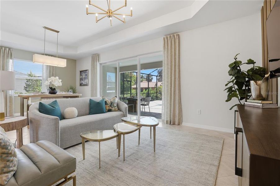 Furnished interior view inside a new home in Wellen Park Golf & Country Club, Venice (Image 13).