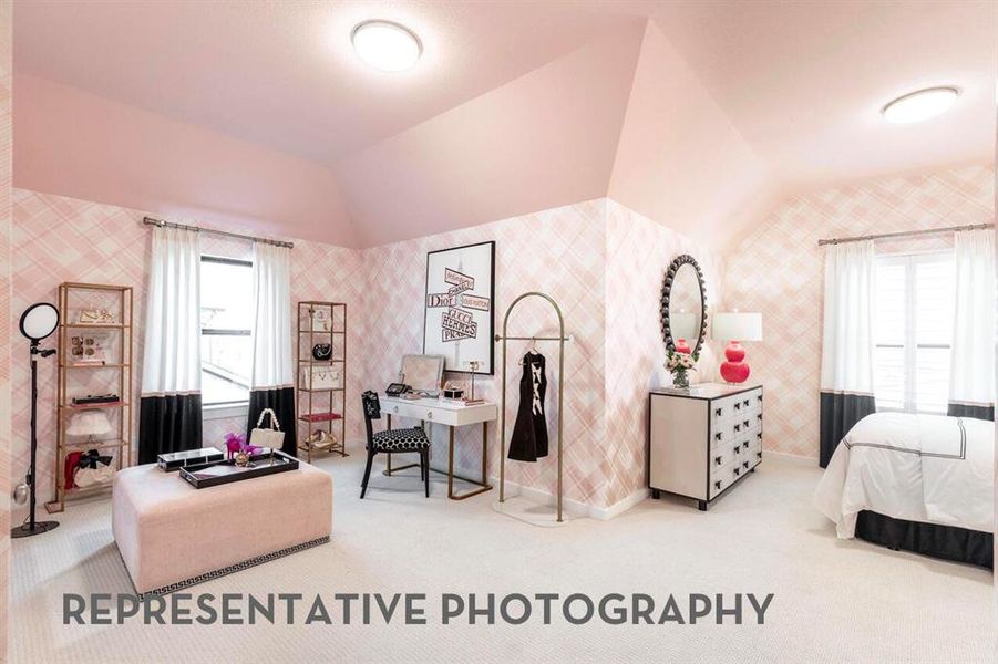 Furnished interior view inside a new home in Furst Ranch, Flower Mound (Image 12). Furnished interior view inside a new home in Furst Ranch, Flower Mound (Image 12).