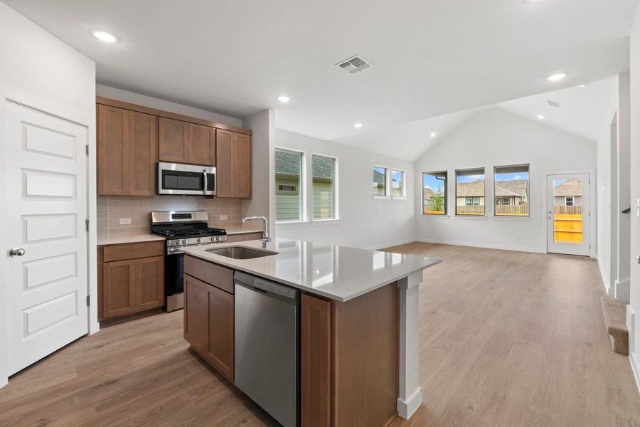 Kitchen in the Pearl home plan by Trophy Signature Homes – REPRESENTATIVE PHOTO Kitchen in the Pearl home plan by Trophy Signature Homes – REPRESENTATIVE PHOTO