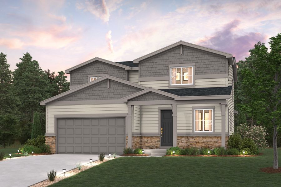 A house with a garage. A house with a garage.