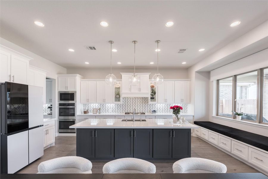 Chef’s kitchen with oversized island