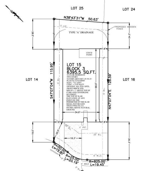 18111 Lost Cactus Court Plot Plan