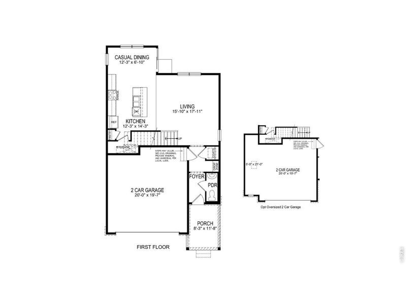 2D floor plan layout of this home in Prairie Song, Windsor, CO (Image 1). 2D floor plan layout of this home in Prairie Song, Windsor, CO (Image 1).