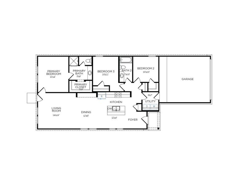 2D floor plan layout of this home in La Segarra 40', Brookshire, TX (Image 4). 2D floor plan layout of this home in La Segarra 40', Brookshire, TX (Image 4).