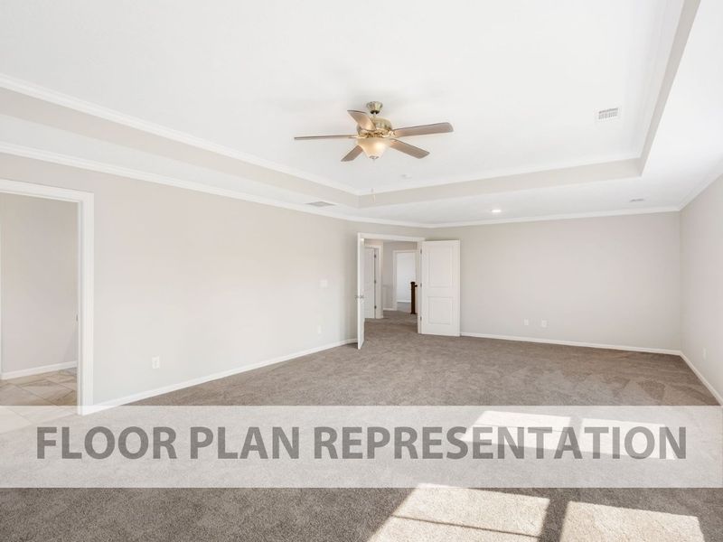 Primary Bedroom Floorplan Representation Photo | The Ashworth VI Primary Bedroom Floorplan Representation Photo | The Ashworth VI