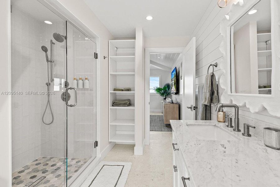 Furnished interior view inside a new home in , Islamorada, Village of Islands (Image 52).