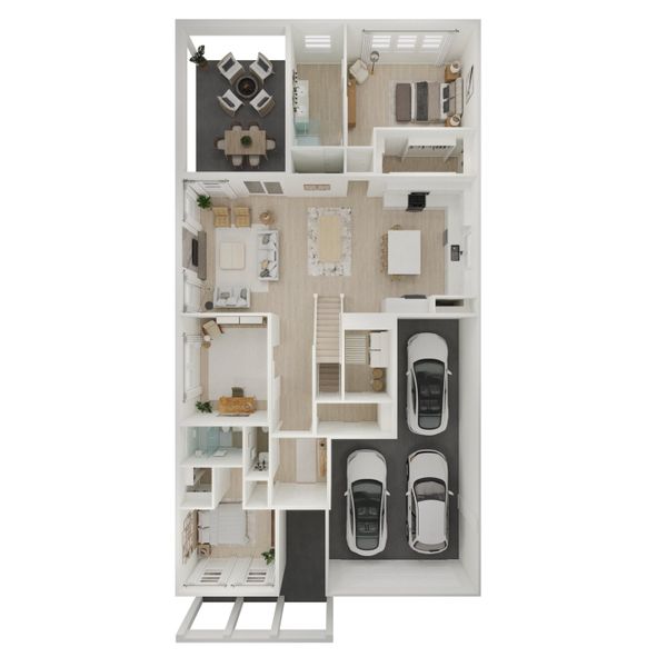2D floor plan layout for the Tuscaloosa by K. Hovnanian® Homes in Westwood, League City, TX (Image 4). 2D floor plan layout for the Tuscaloosa by K. Hovnanian® Homes in Westwood, League City, TX (Image 4).