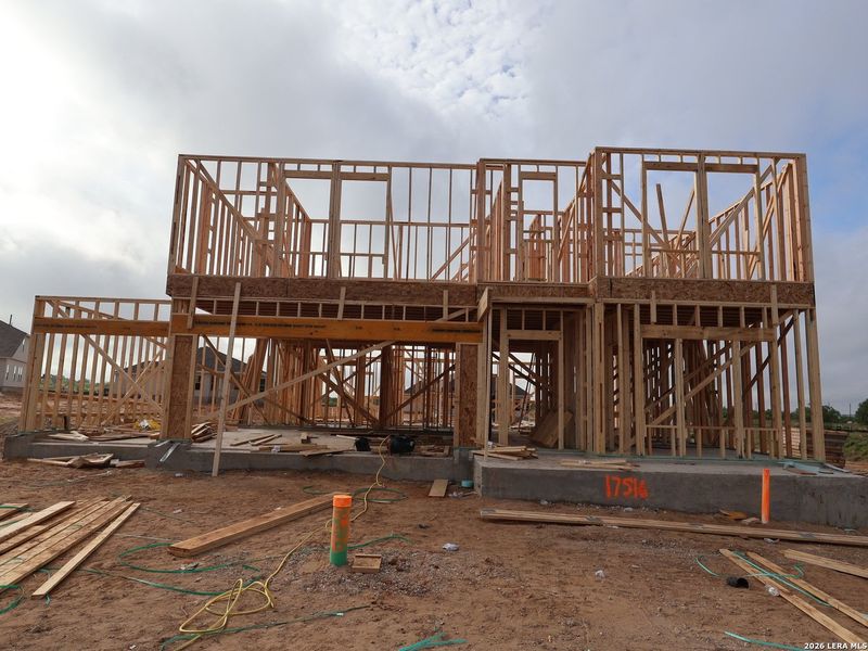 In-progress construction of a new home in Hickory Ridge, Elmendorf, TX (Image 20).
