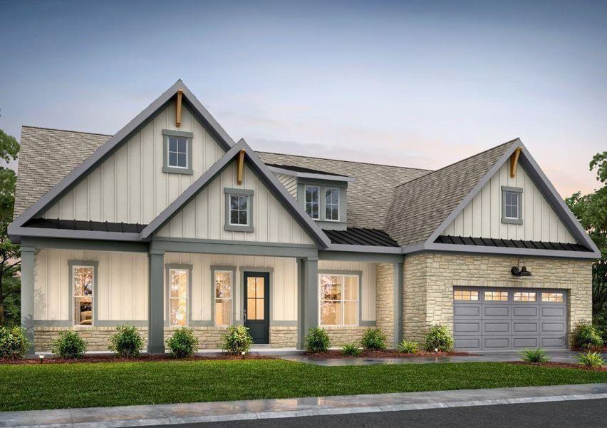 Front exterior of a new home in , Gainesville, GA, highlighting curb appeal (Image 18).