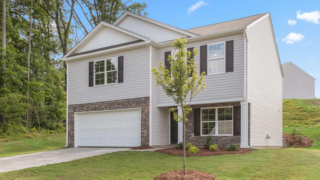Front exterior of a new home in Collett Farm, Trinity, NC, highlighting curb appeal (Image 13).