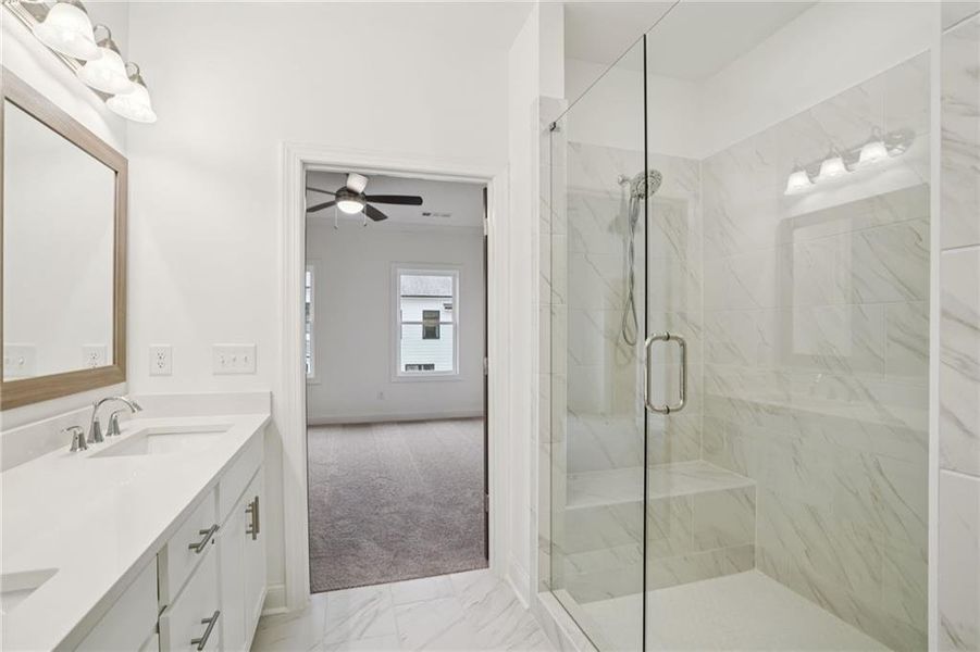 Furnished interior view inside a new home in Palisades Townhomes, Cumming (Image 12).