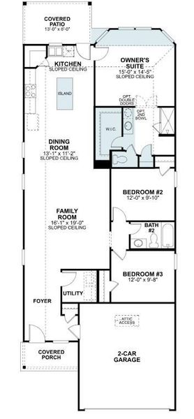 2D floor plan layout of this home in Moran Ranch, Willis, TX (Image 4).