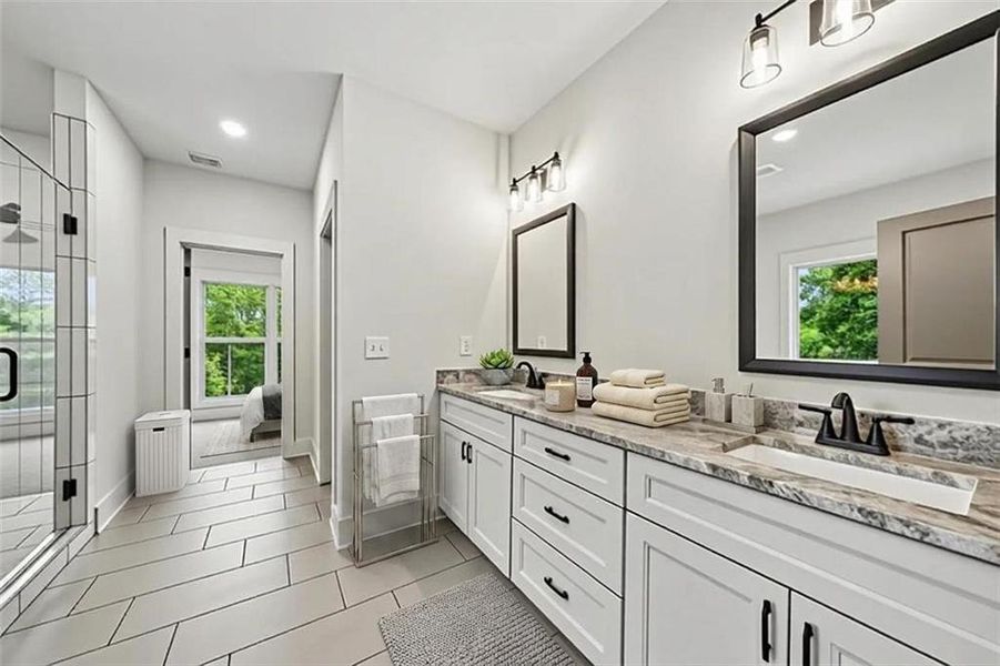 Furnished interior view inside a new home in Steeplechase, Hoschton (Image 15).