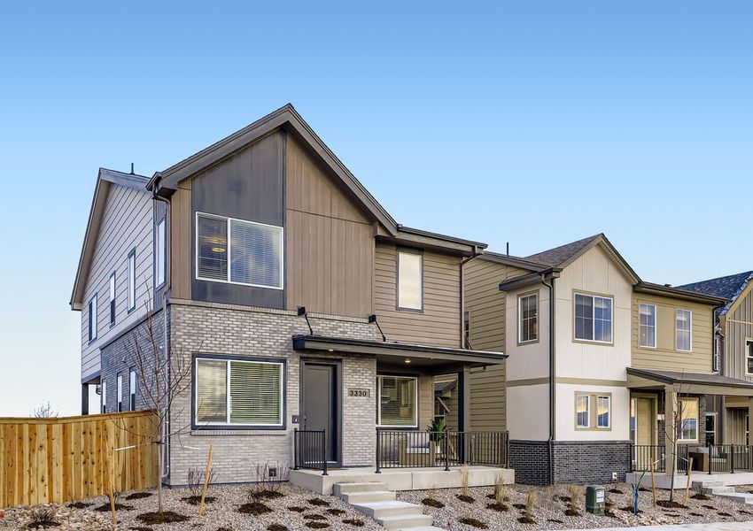 Front exterior of a new home in Uplands, Westminster, CO, highlighting curb appeal (Image 1). Front exterior of a new home in Uplands, Westminster, CO, highlighting curb appeal (Image 1).