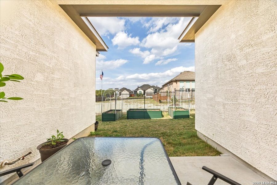 Exterior details and patio area of a home in , Bulverde (Image 27).